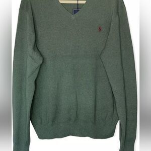 Polo Ralph Lauren Men’s 100% Pima Cotton V neck Sweater Size Large